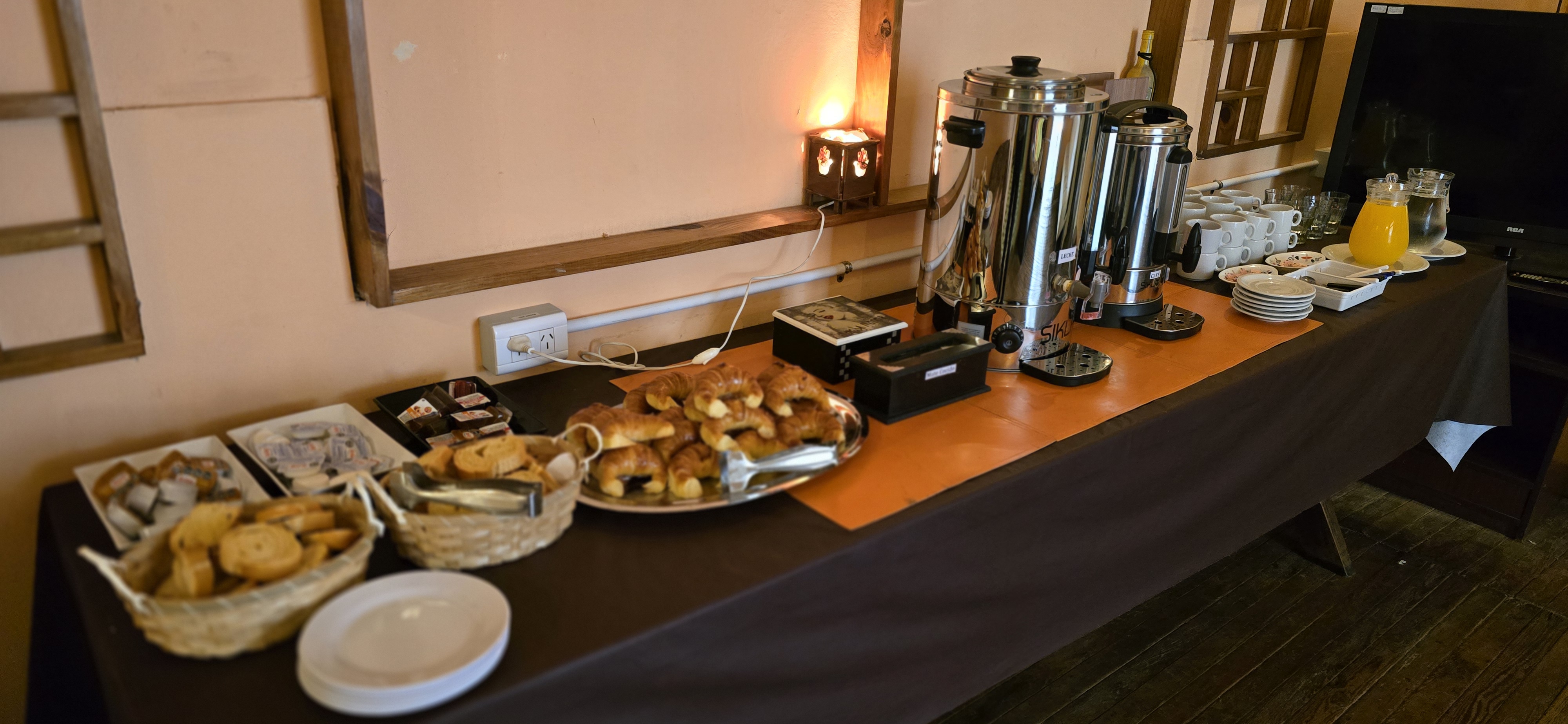 Buffet de desayuno del hotel